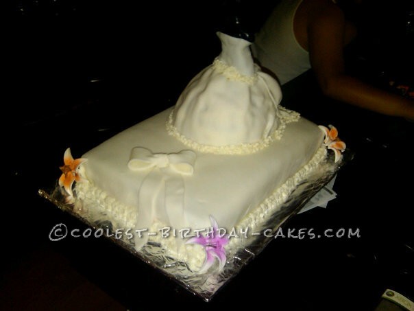 Wedding Gown Cake for a Bridal Shower