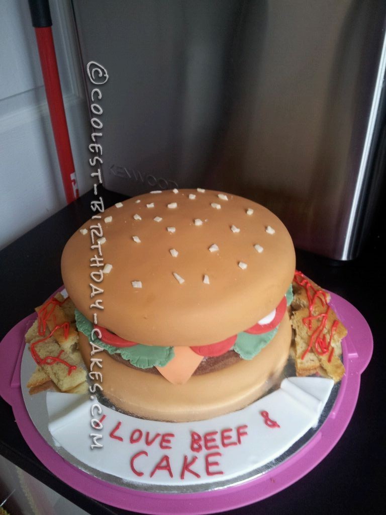 Coolest Cheeseburger Birthday Cake