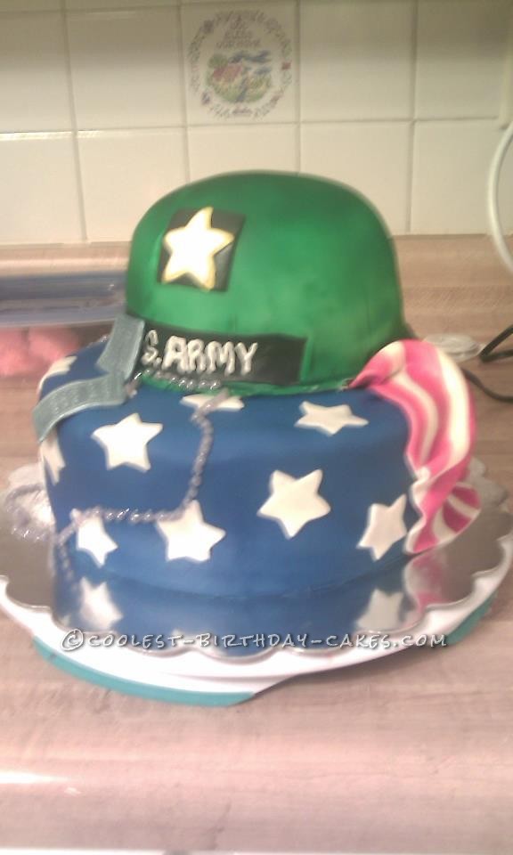 Coolest Army Helmet Cake