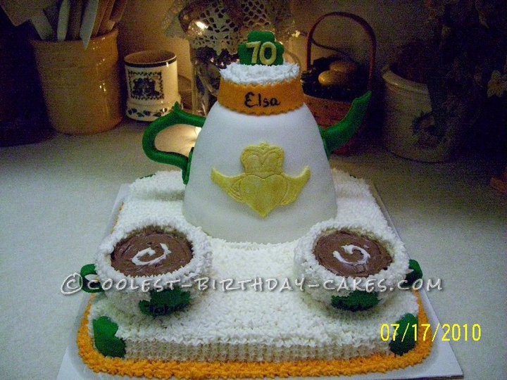 Irish Tea Set Birthday Cake