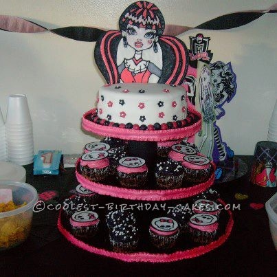 Coolest Monster High Cupcakes and Birthday Cake