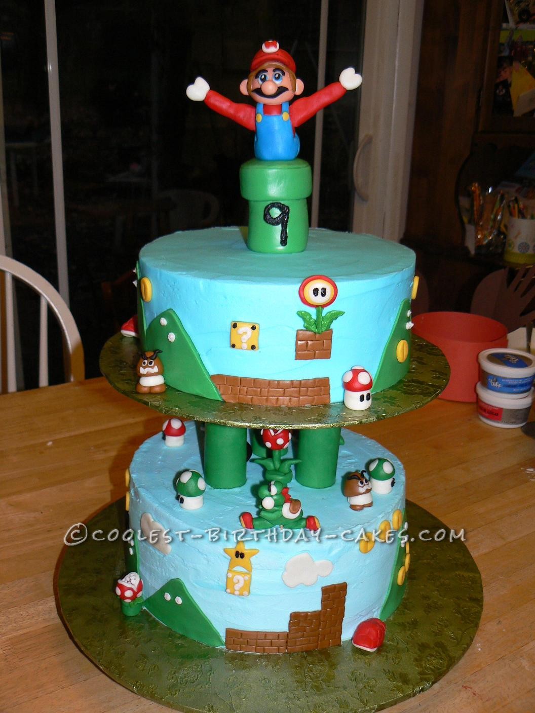 Cool Mario Birthday Cake