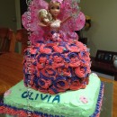 Olivia's 5th Birthday Barbie Doll Cake