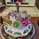 Mardi Gras Masquerade Party Birthday Cake