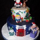 Coolest Christmas Scene Cake