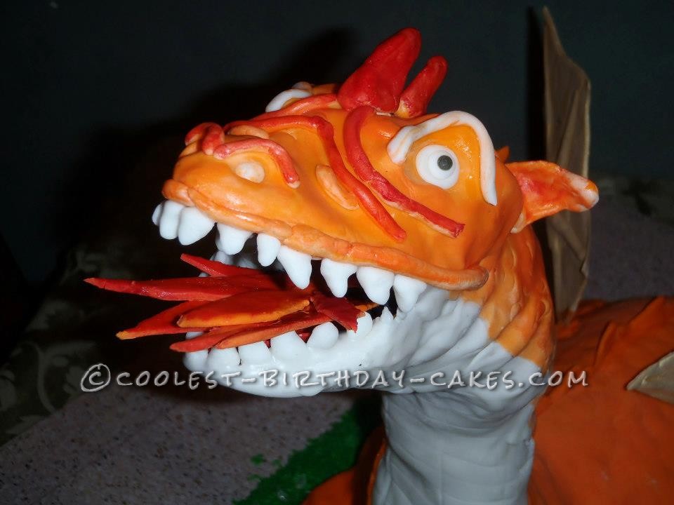 Awesome 3D Fire-Breathing Dragon Cake