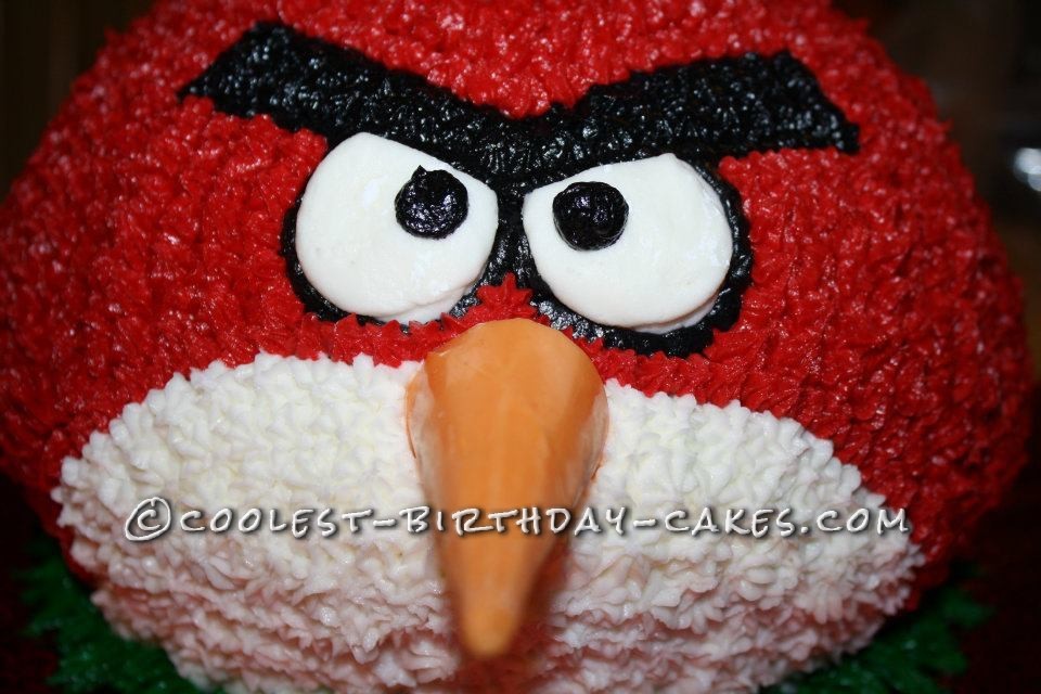 Step-by-Step Red Angry Bird Cake