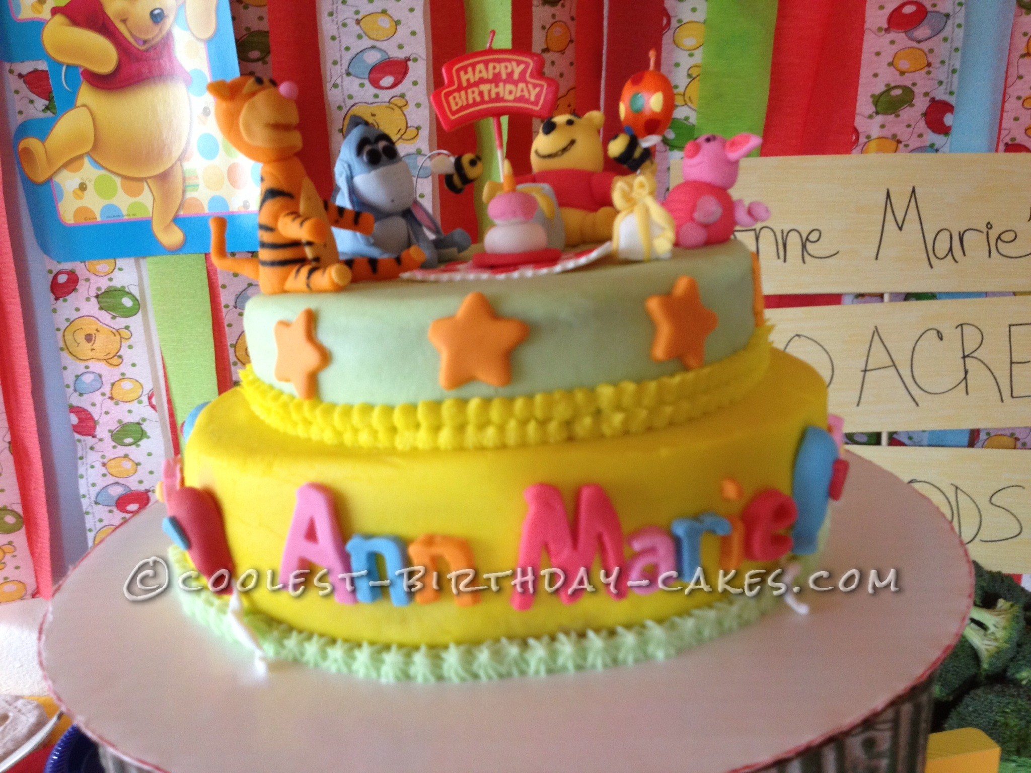 Winnie the Pooh 1st Birthday Cake