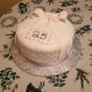 Homemade 25th Anniversary Cake