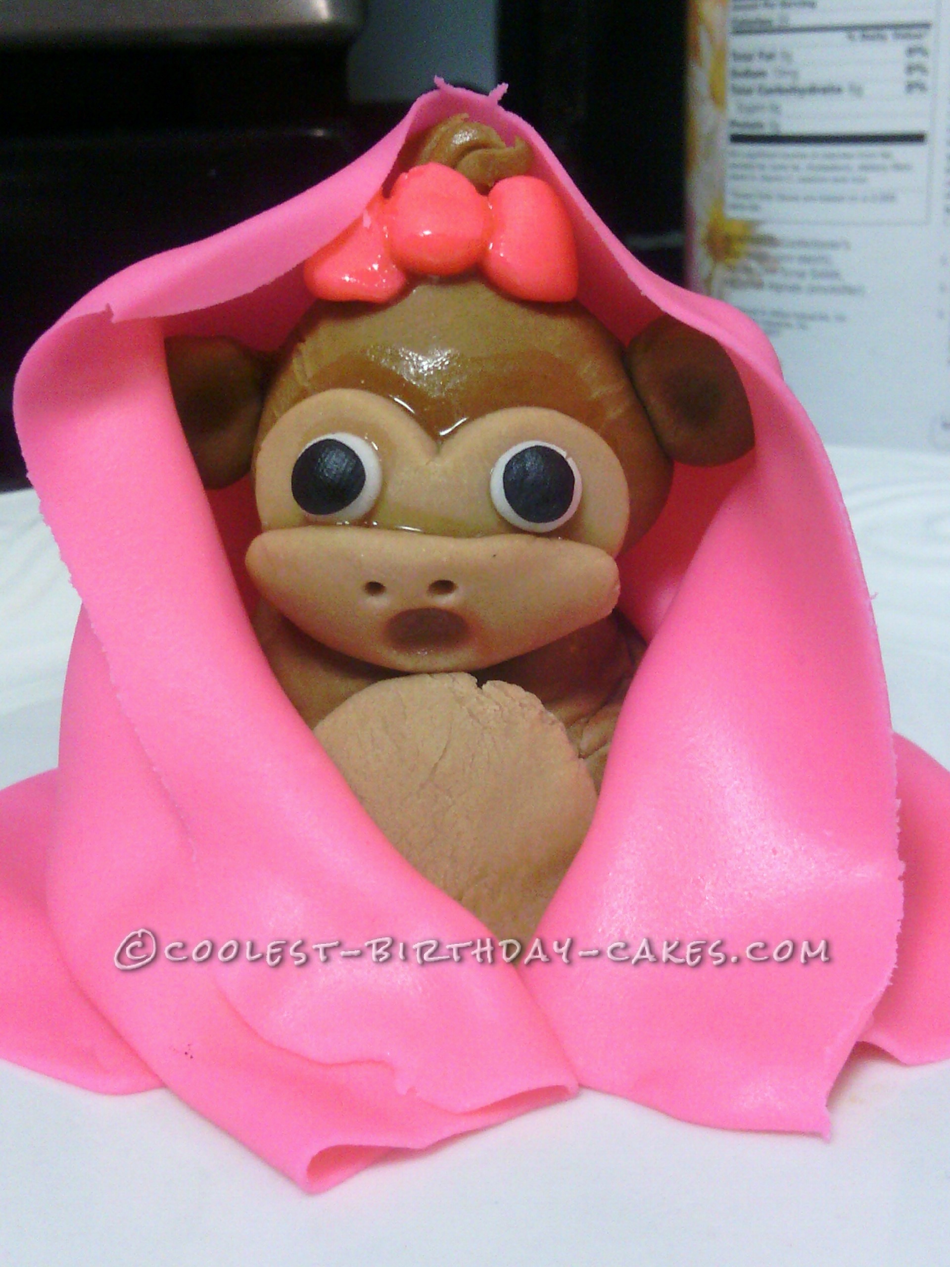 Baby Girl Monkey Cake