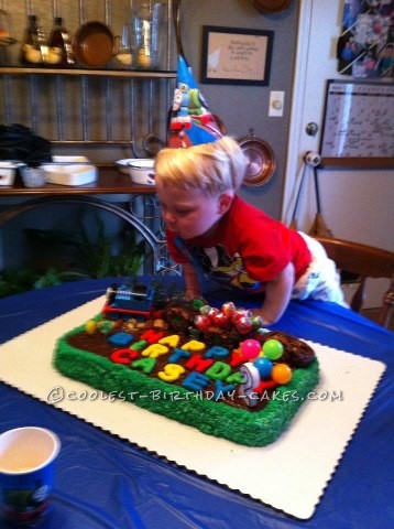 Coolest Birthday Train Cake for 2 Year Old