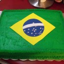 Coolest Flag of Brazil Cake