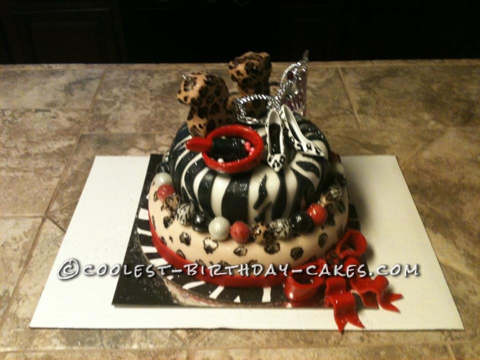 Finished leopard and Zebra cake