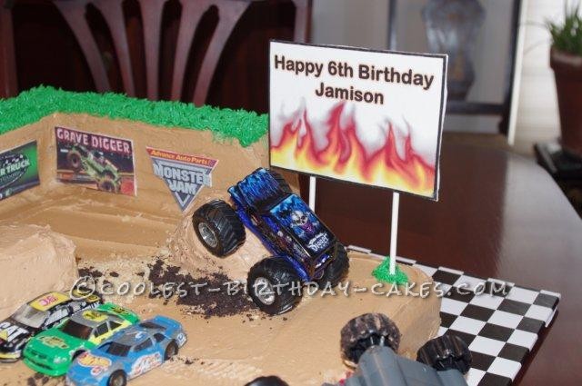 Coolest Monster Truck Rally Birthday Cake