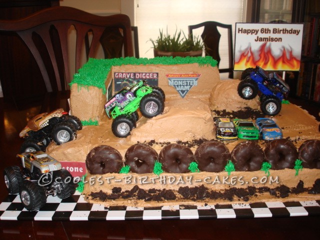 Coolest Monster Truck Rally Birthday Cake