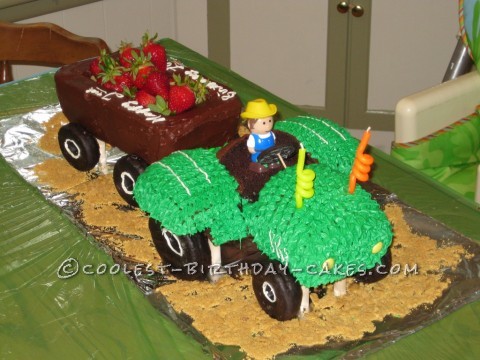Coolest Mow Mow Tractor Birthday Cake