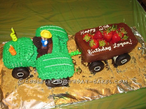 Coolest Mow Mow Tractor Birthday Cake