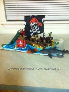 Coolest Pirate Birthday Cake for our 3-Year-Old