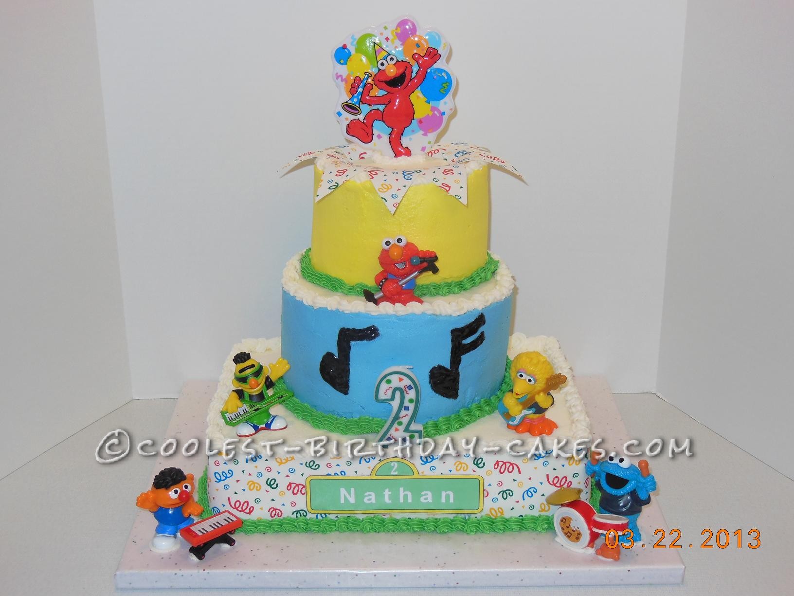 Coolest Sesame Street Band Birthday Cake