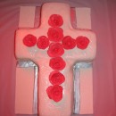 Cross with Roses Cake