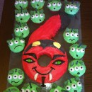 Awesome Devil Cake with Alien Cupcakes