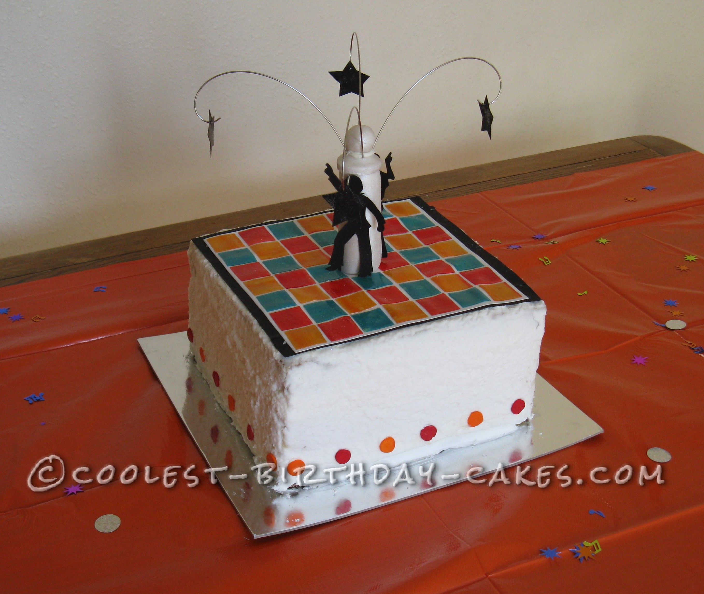Groovy Disco Dance Floor Cake