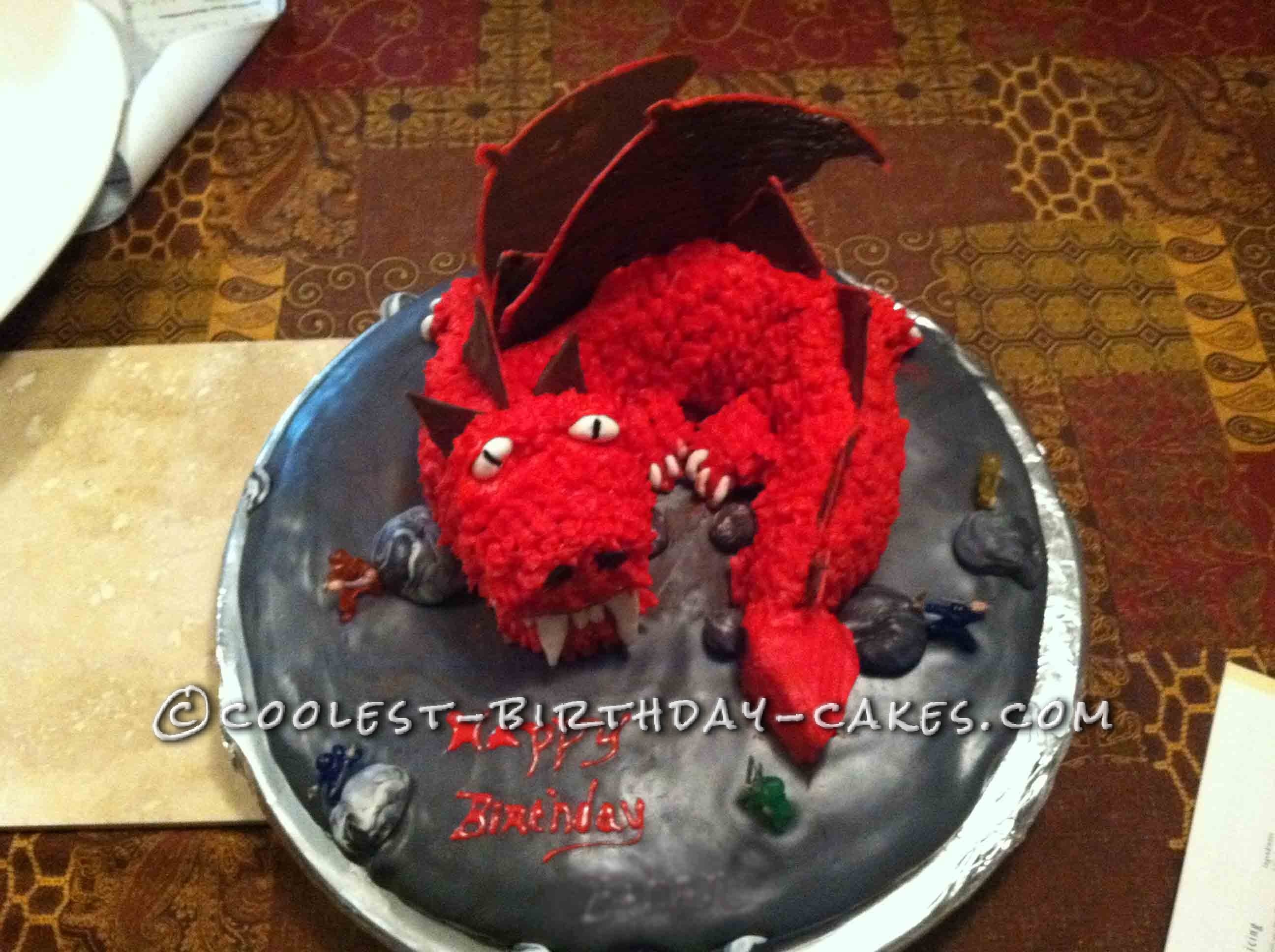 Cool Dragon Cake for a Ninja Birthday Party