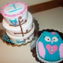 Cool Owl Cakes for First Birthday