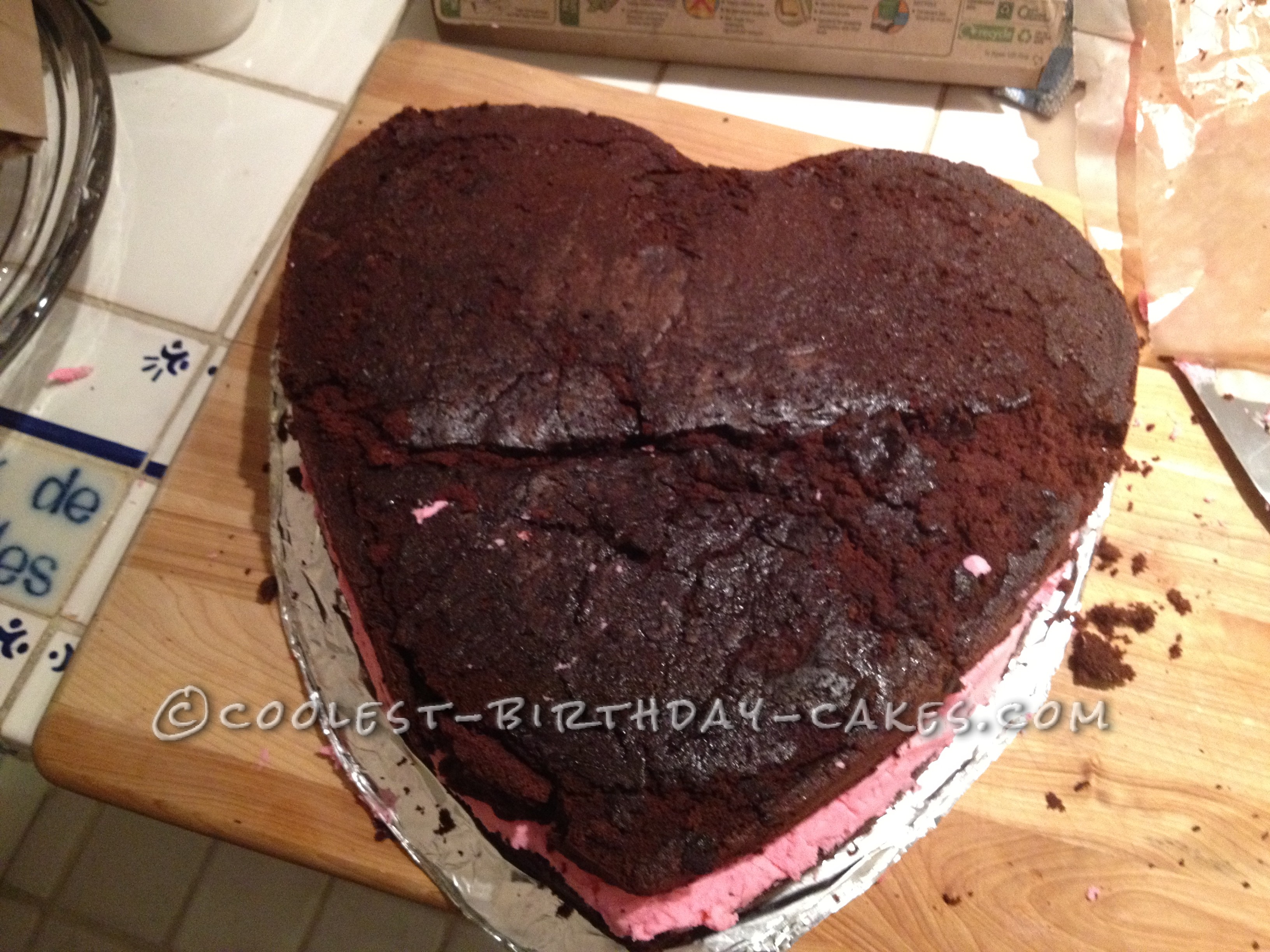 Heart-Shaped Dora Birthday Cake