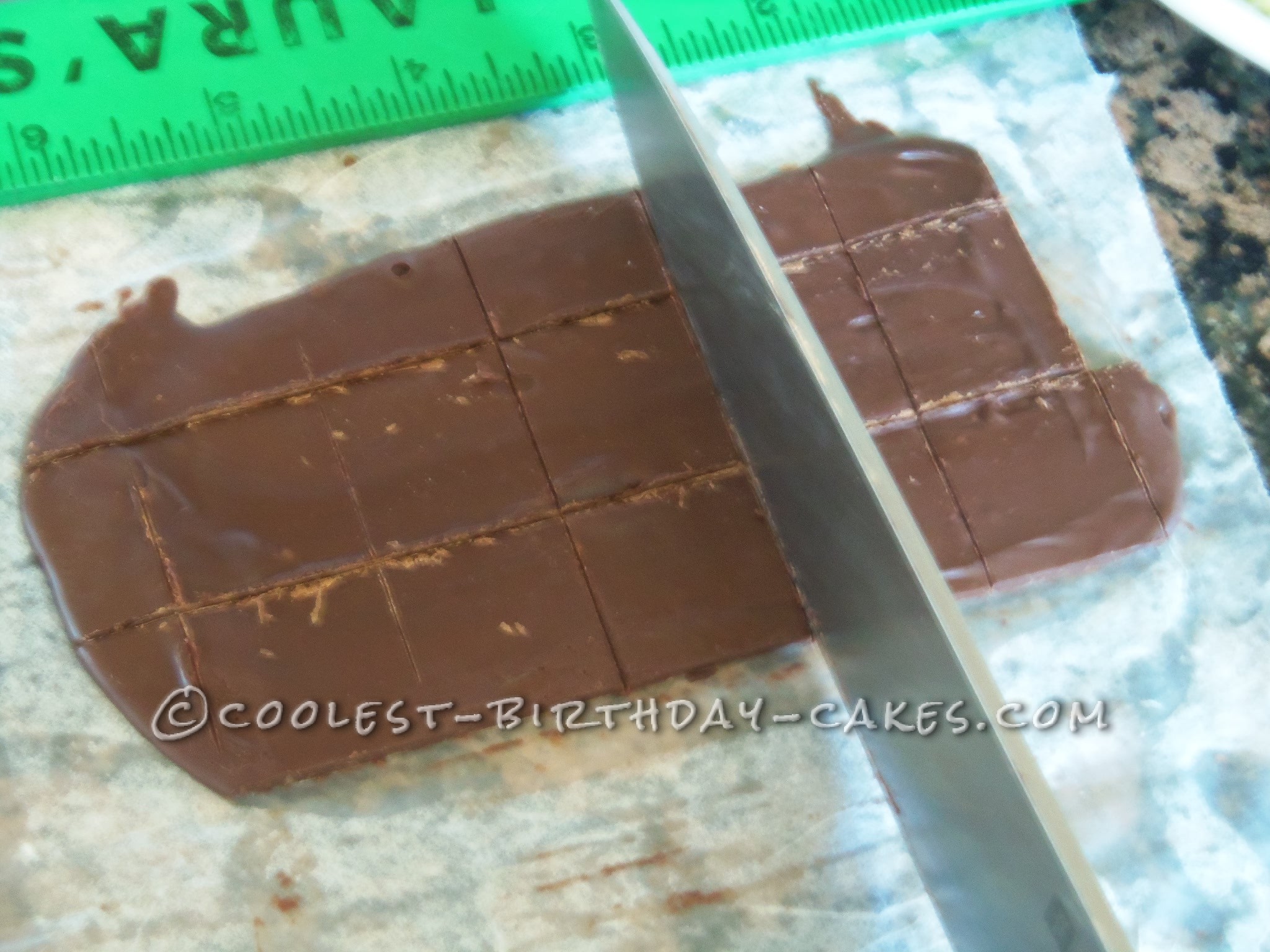 Making chocolate squares.
