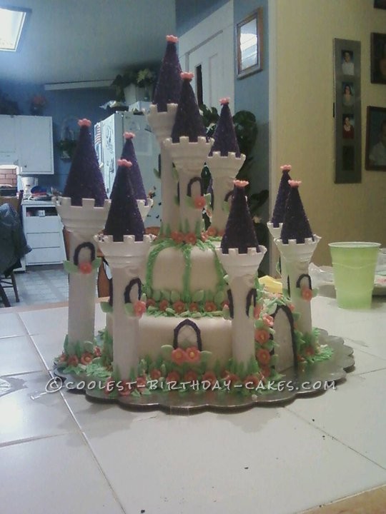 Awesome Purple Princess Palace Birthday Cake