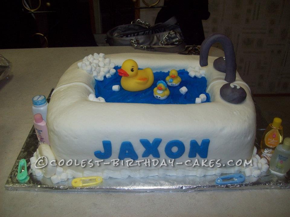 Awesome Rubber Ducky Shower Cake