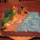 Surf's Up Cake For A Beach Lover!