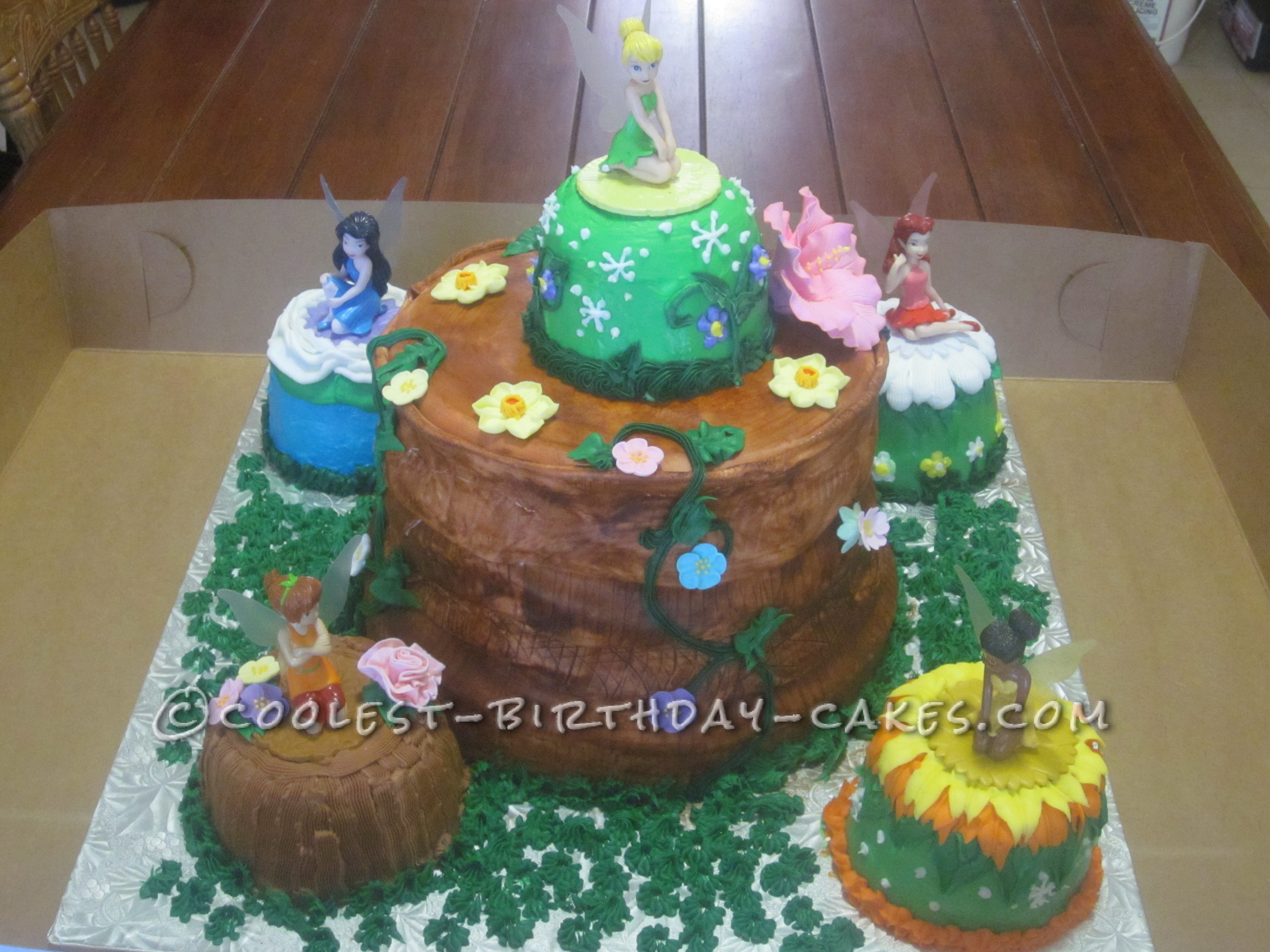 Tinkerbell and Friends Forest Cake