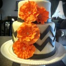 Chevron Modern Bridal Shower Cake