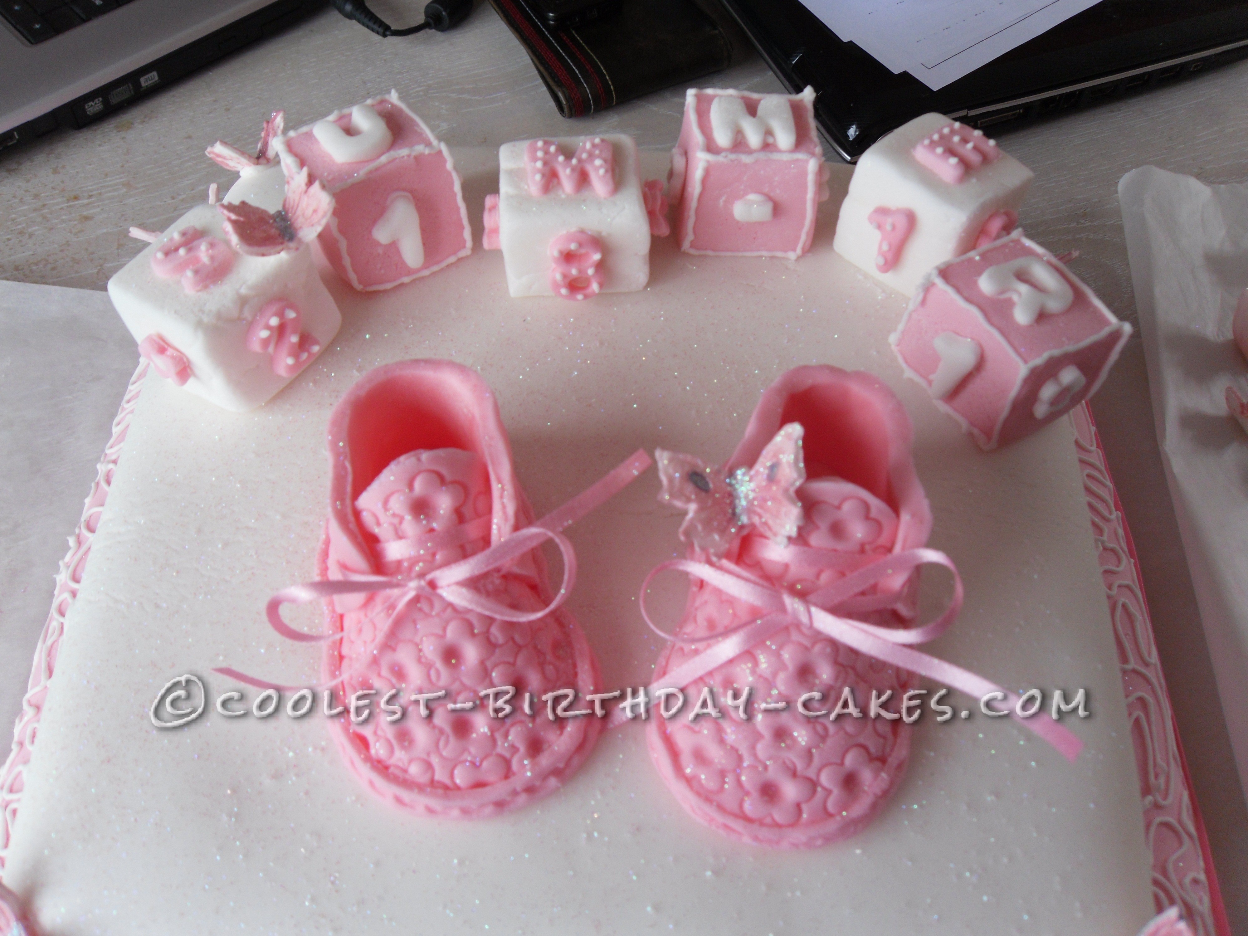 Coolest Booties Cake for Girls Christening