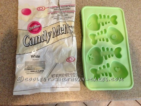 Fish Bone Ice Tray & Wilton Candy Melts