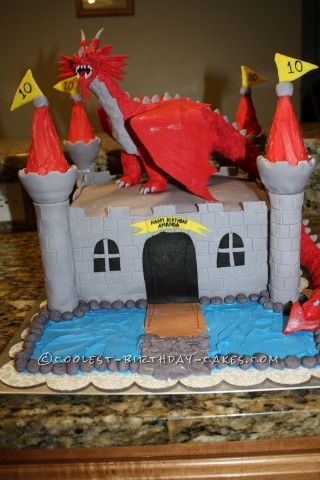 Coolest Dragon and Castle Cake