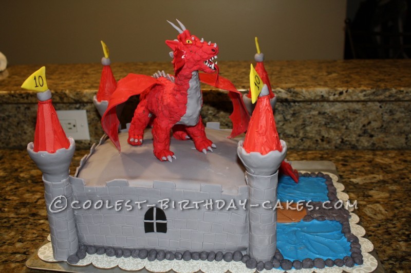 Coolest Dragon and Castle Cake