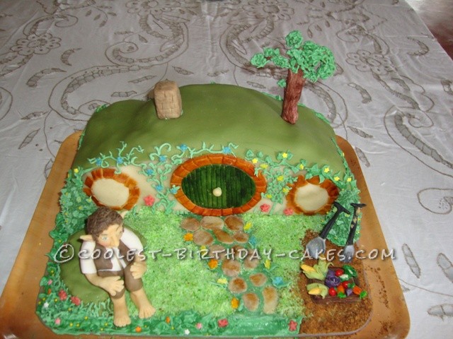 Coolest Hobbit Hole Birthday Cake