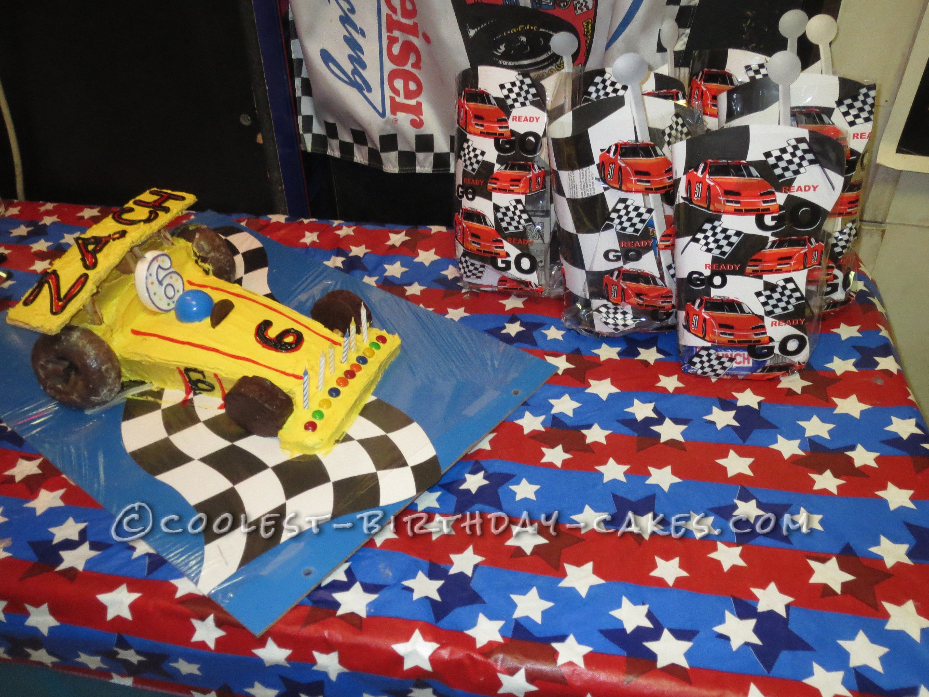 Not-A-Lot-Of-Thought Race Car Cake