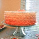 Pink Ombre Ruffle Cake for Baby Shower