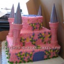 Pretty Pink Princess Castle Cake