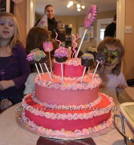 Coolest Princess Cake with Marshmallow Pops