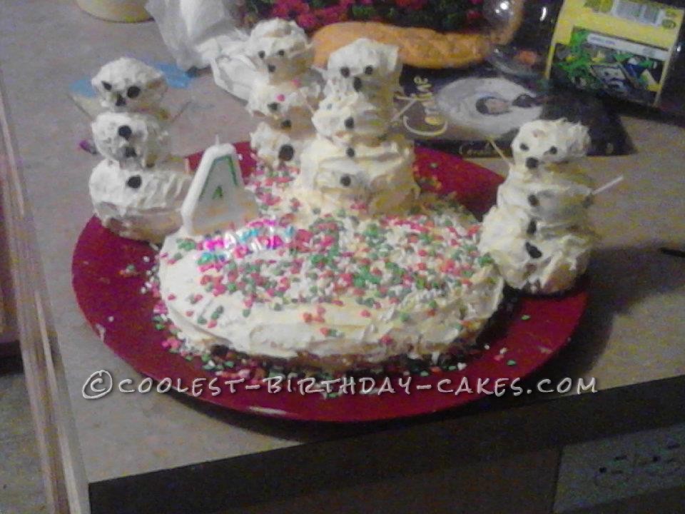 Cool Snowman Cake