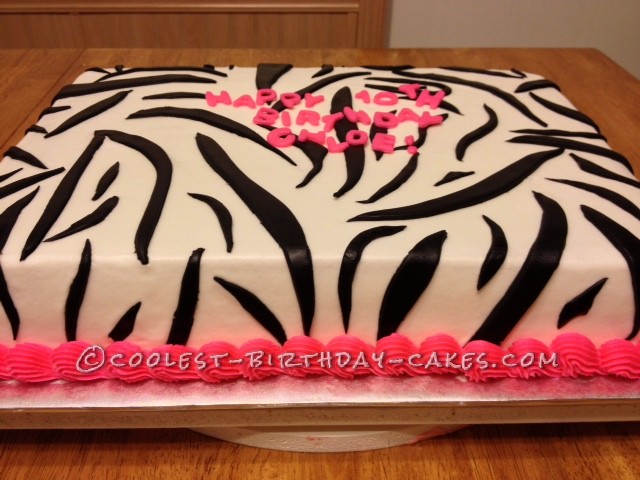 Coolest Zebra Print Cake