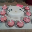 Adorable Hello Kitty Cake and Cupcakes