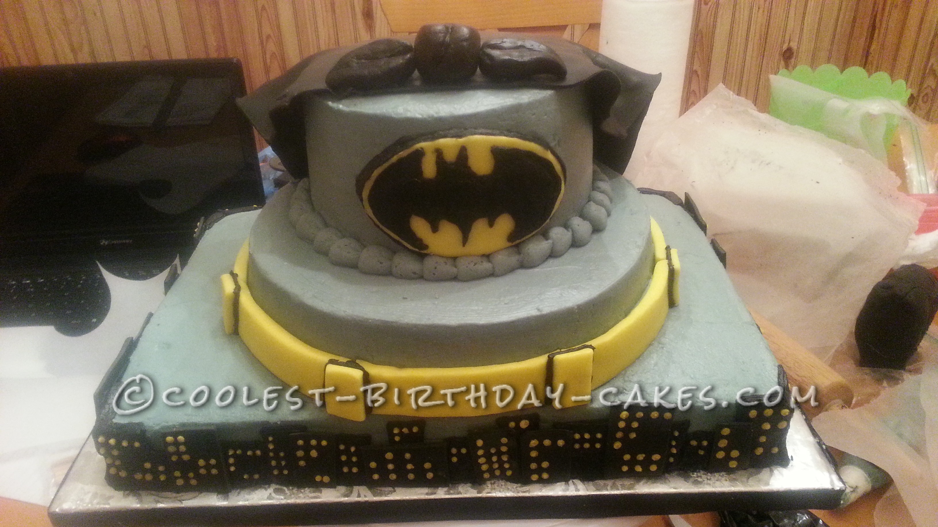 Awesome 3 Tier Batman Cake