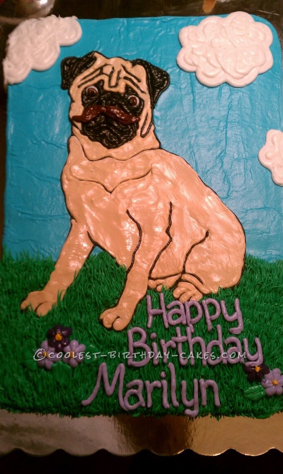 Coolest Pug Birthday Cake