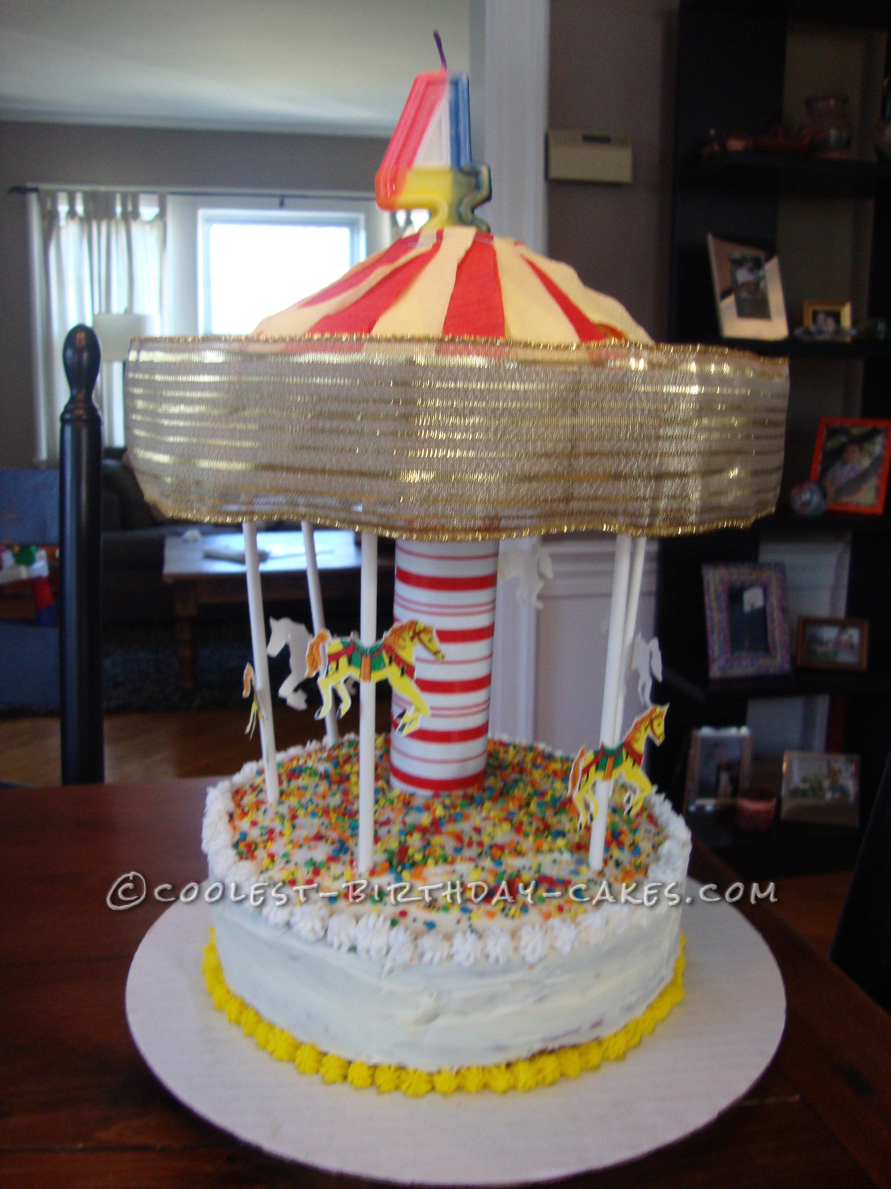 Coolest Spinning Carousel Birthday Cake
